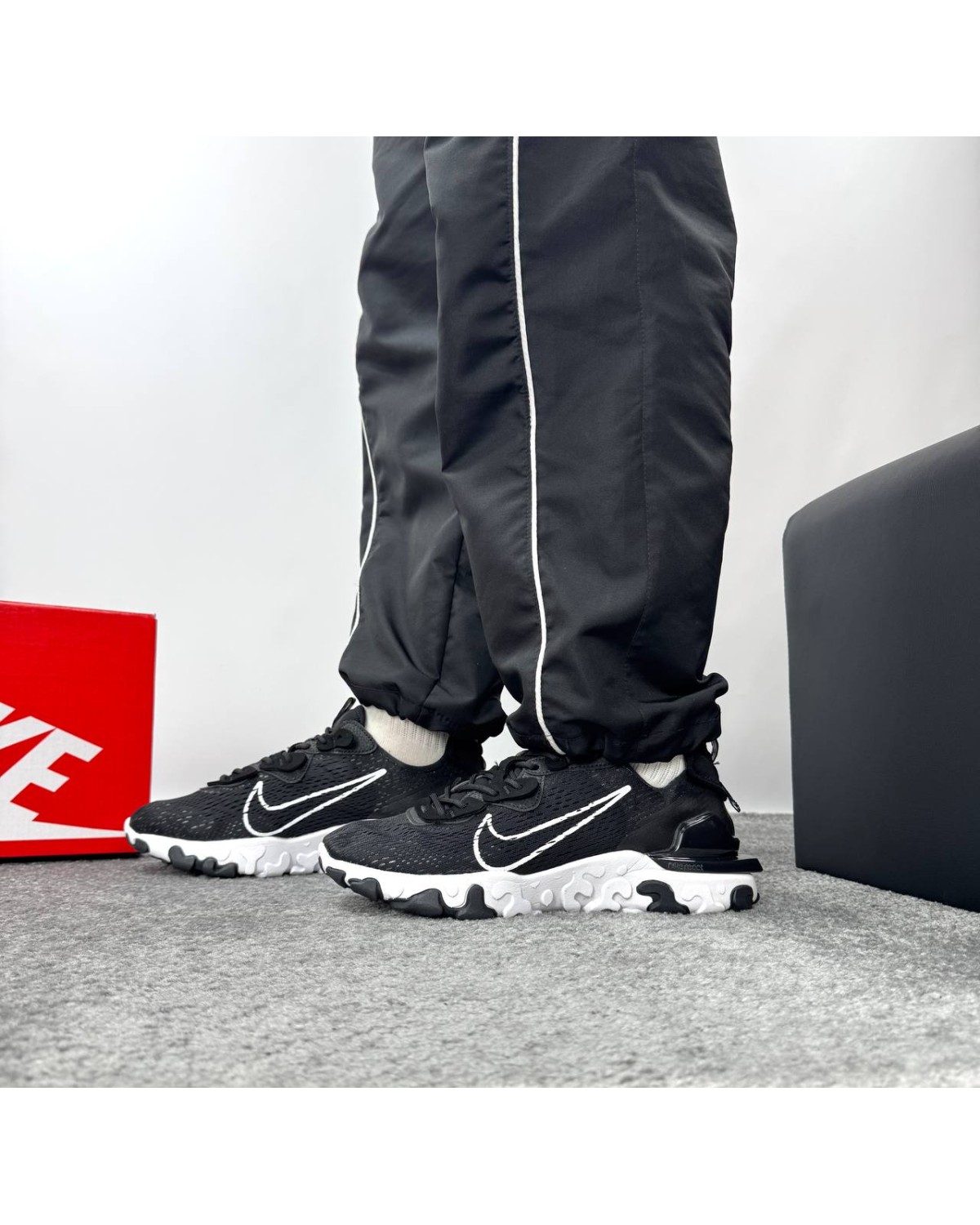 Nike React Black White