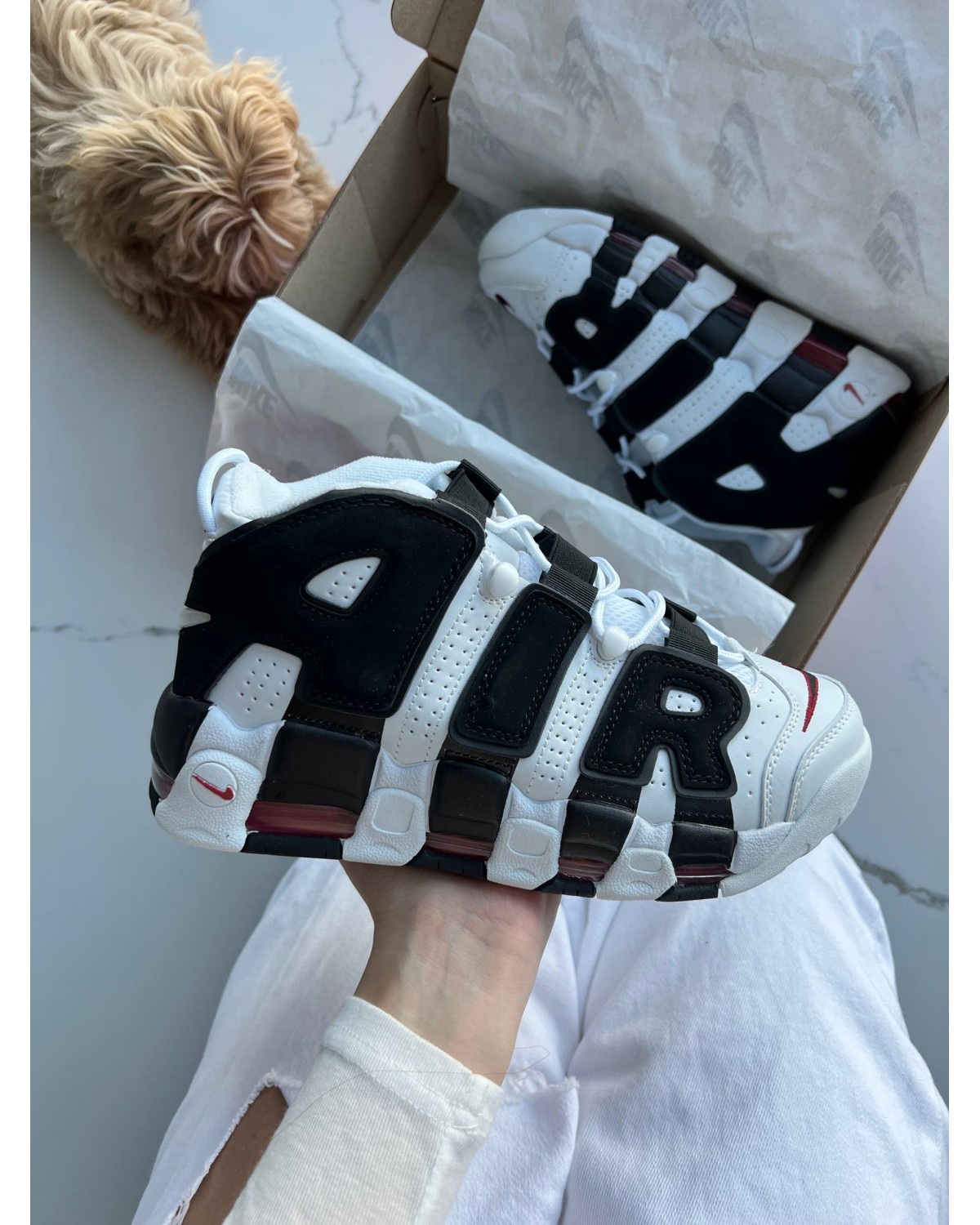 Nike Air More Uptempo White Black