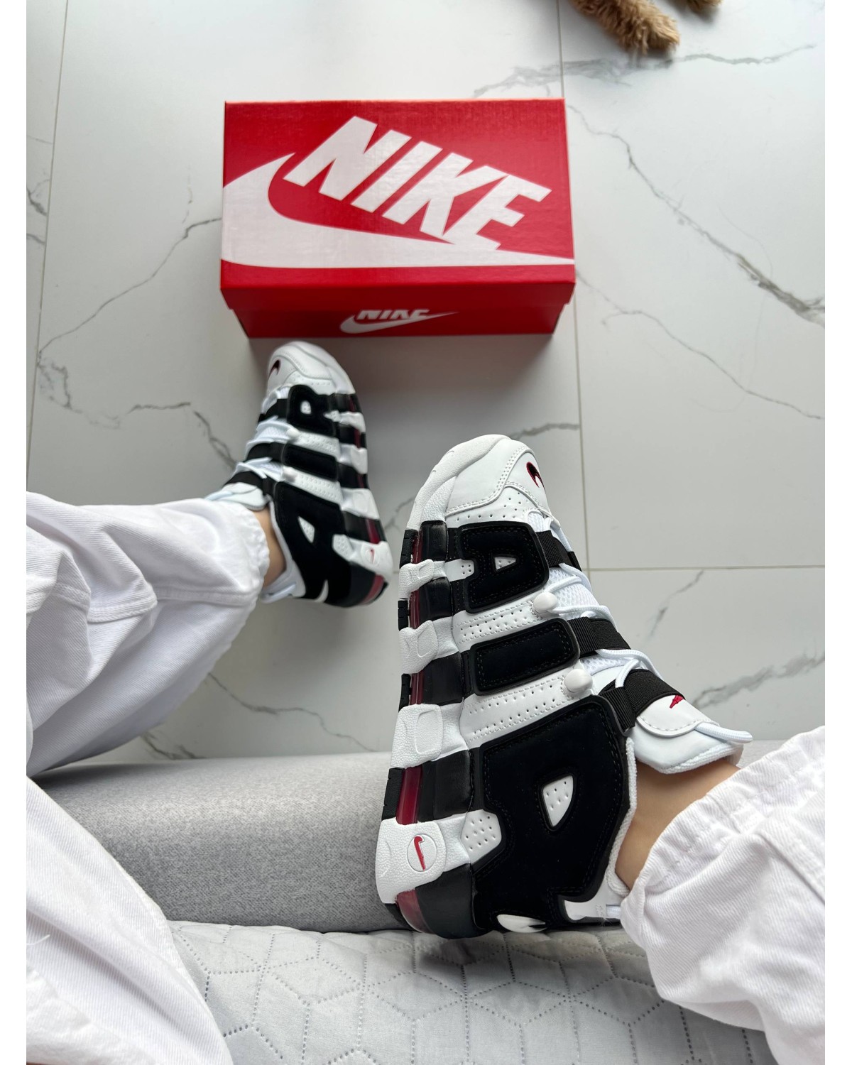 Nike Air More Uptempo White Black
