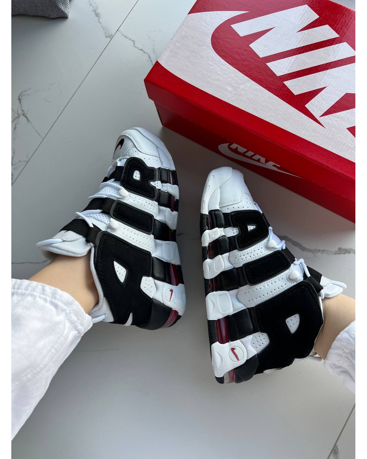 Nike Air More Uptempo White Black
