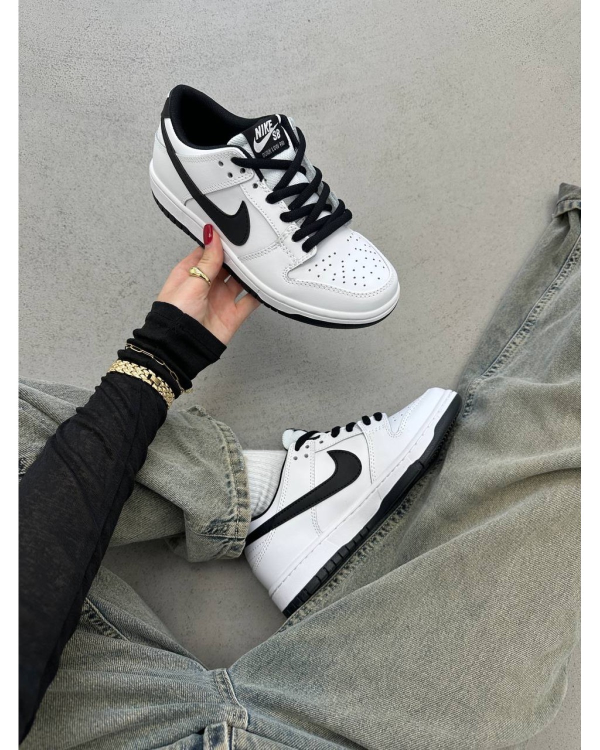 Nike SB Dunk Low White Black