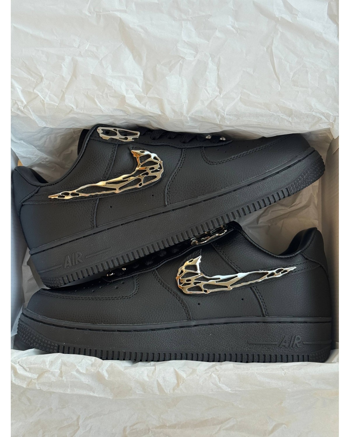 Nike Air Force 1 Low Black ‘Molten Metal Swoosh ‘