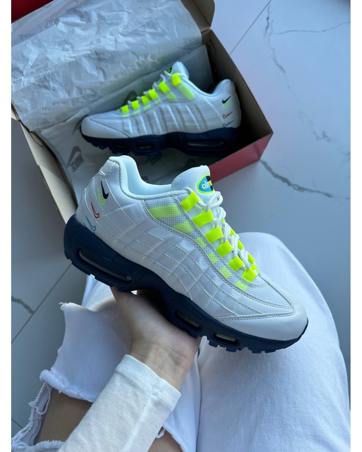 Nike Air Max 95 Multi-Color Swoosh Volt