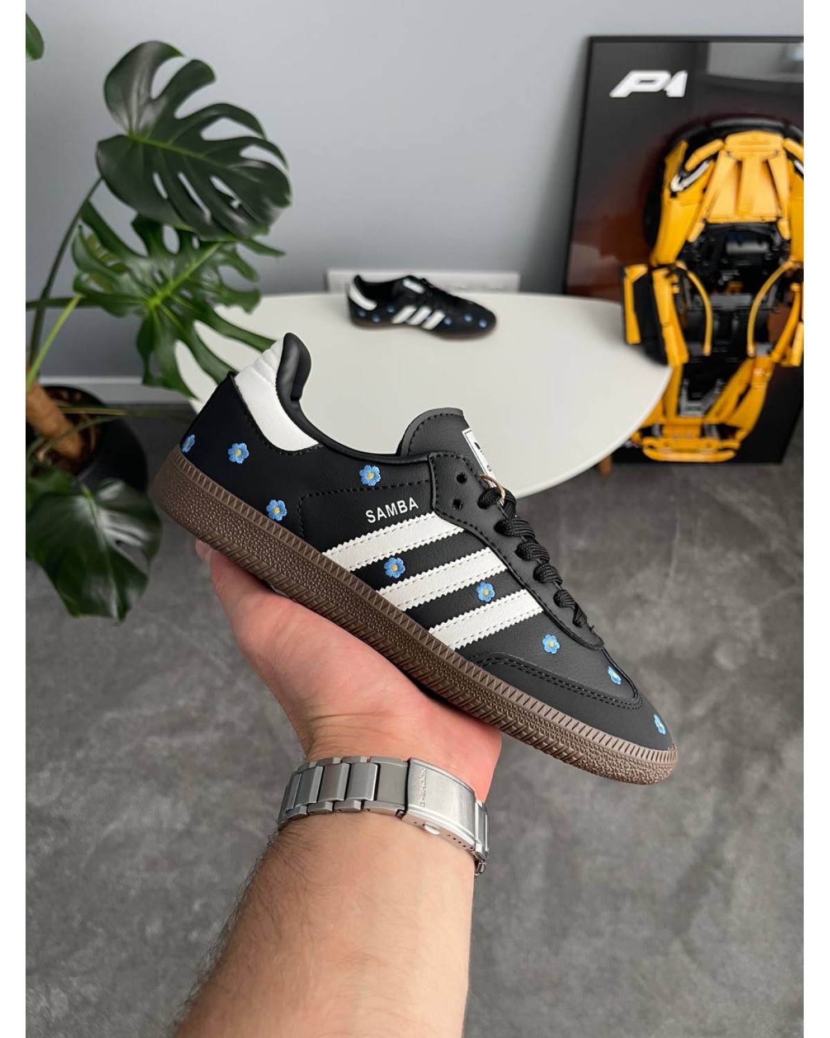 Adidas Samba Black Floral Embroidery