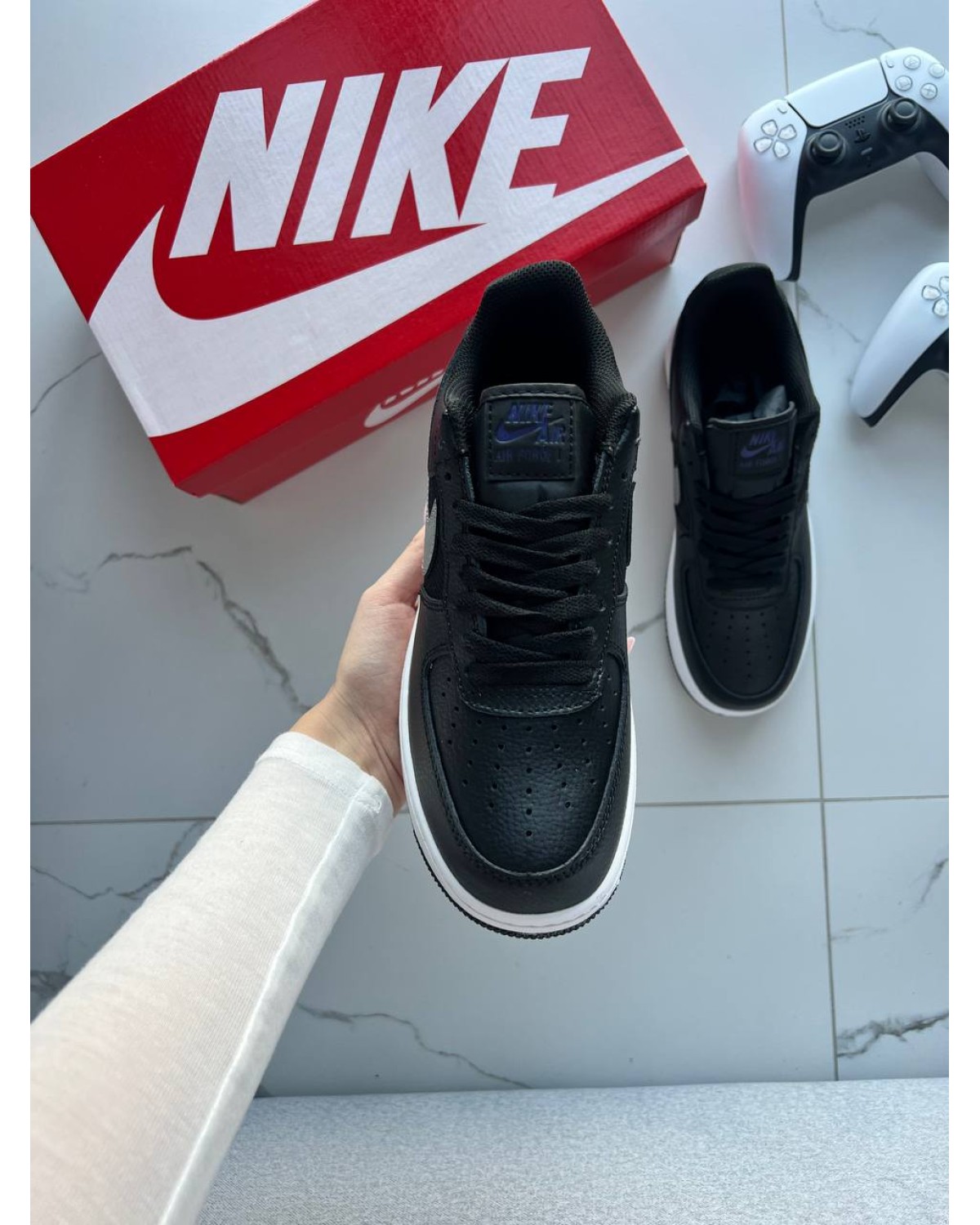 Nike Air Force 1 Low Se Mini Swoosh Casual Shoes Black