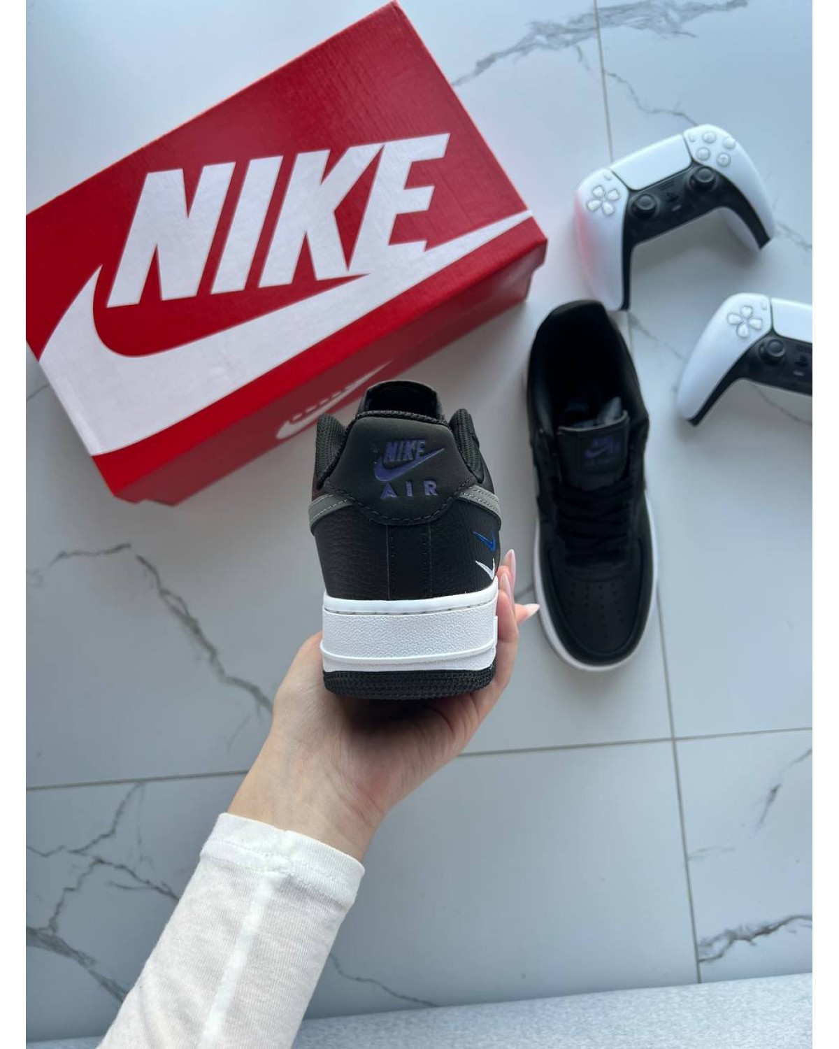 Nike Air Force 1 Low Se Mini Swoosh Casual Shoes Black