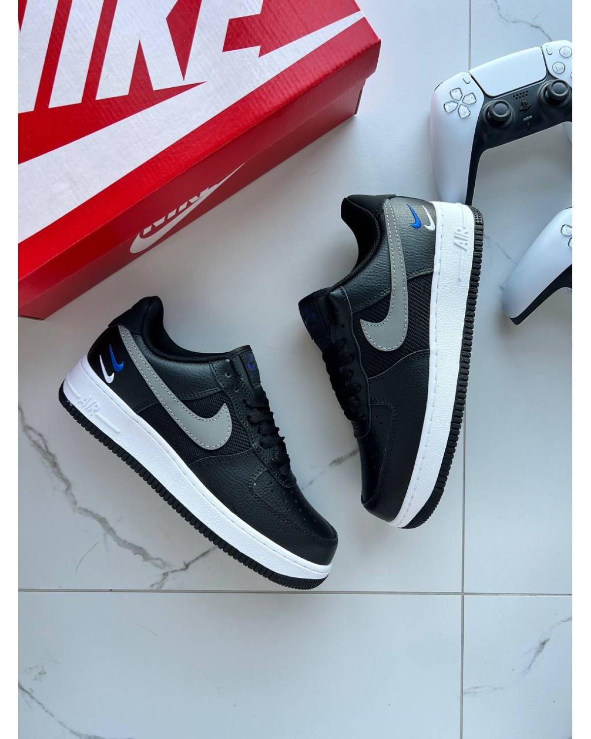 Nike Air Force 1 Low Se Mini Swoosh Casual Shoes Black