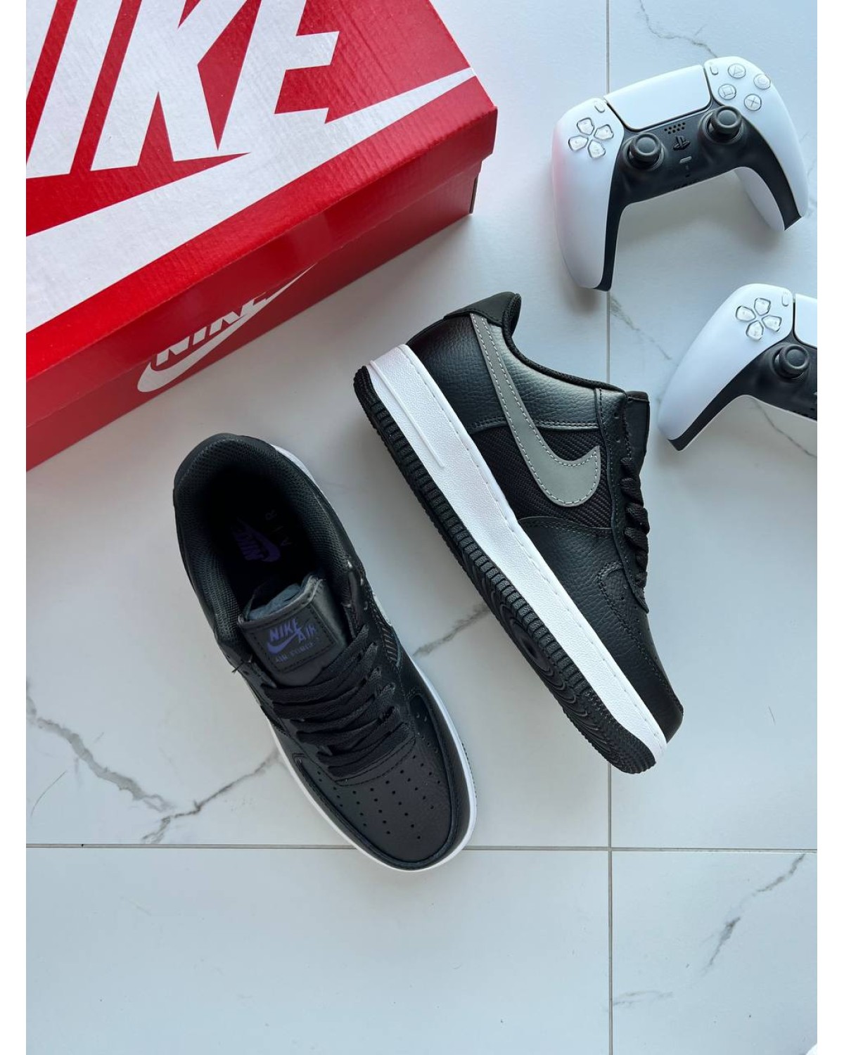 Nike Air Force 1 Low Se Mini Swoosh Casual Shoes Black