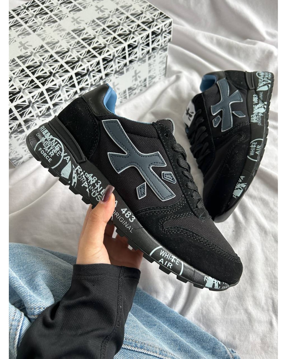 Premiata Mick Black Blue
