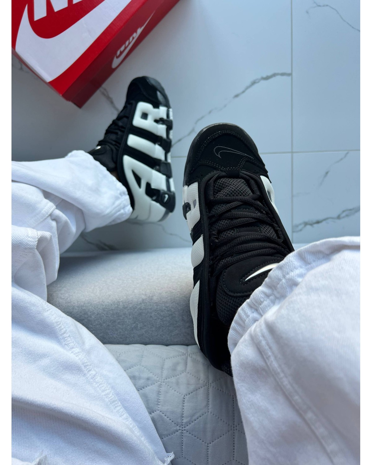 Nike Air More Uptempo Low Triple White