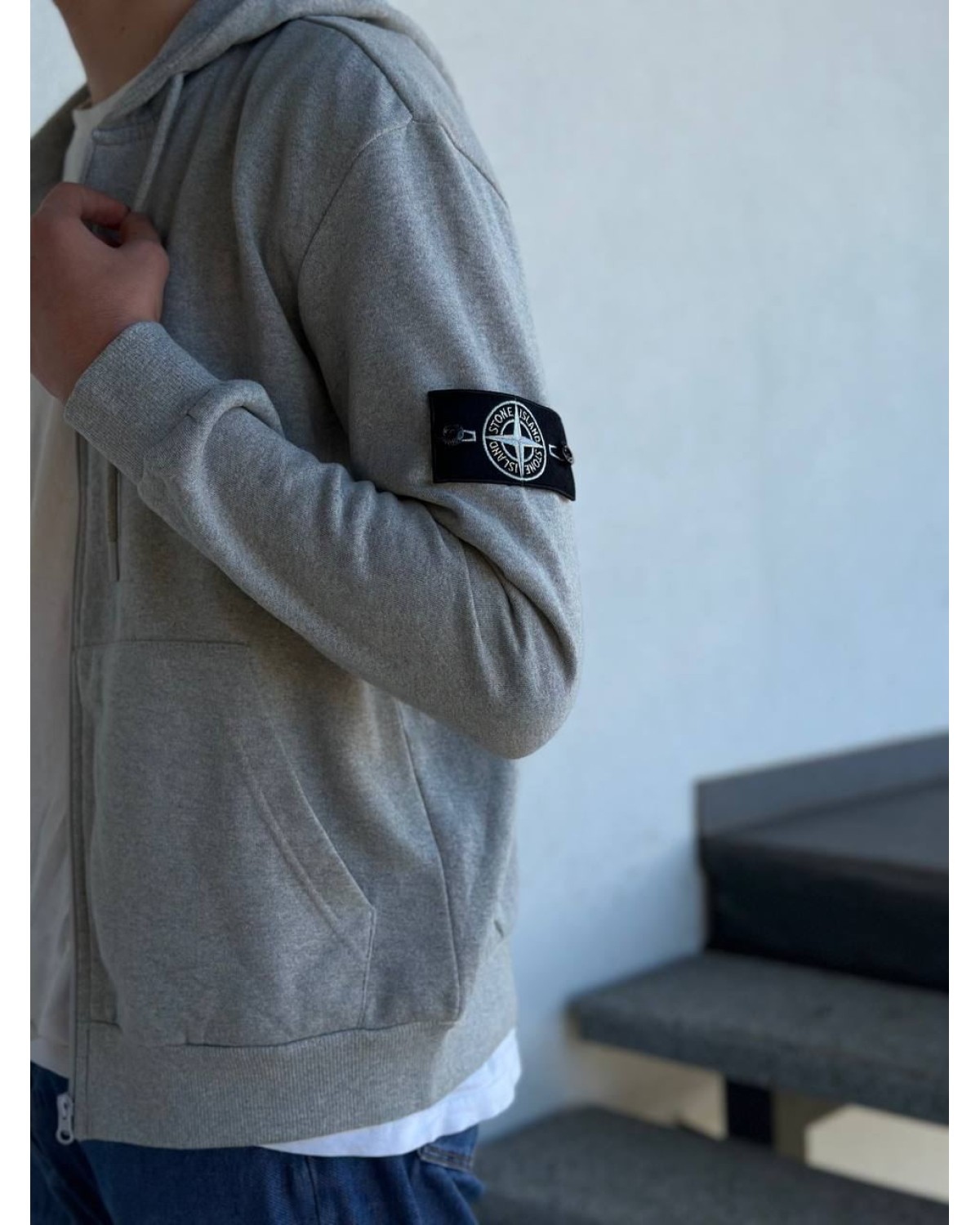 Зіп- Худі Stone Island Сірий