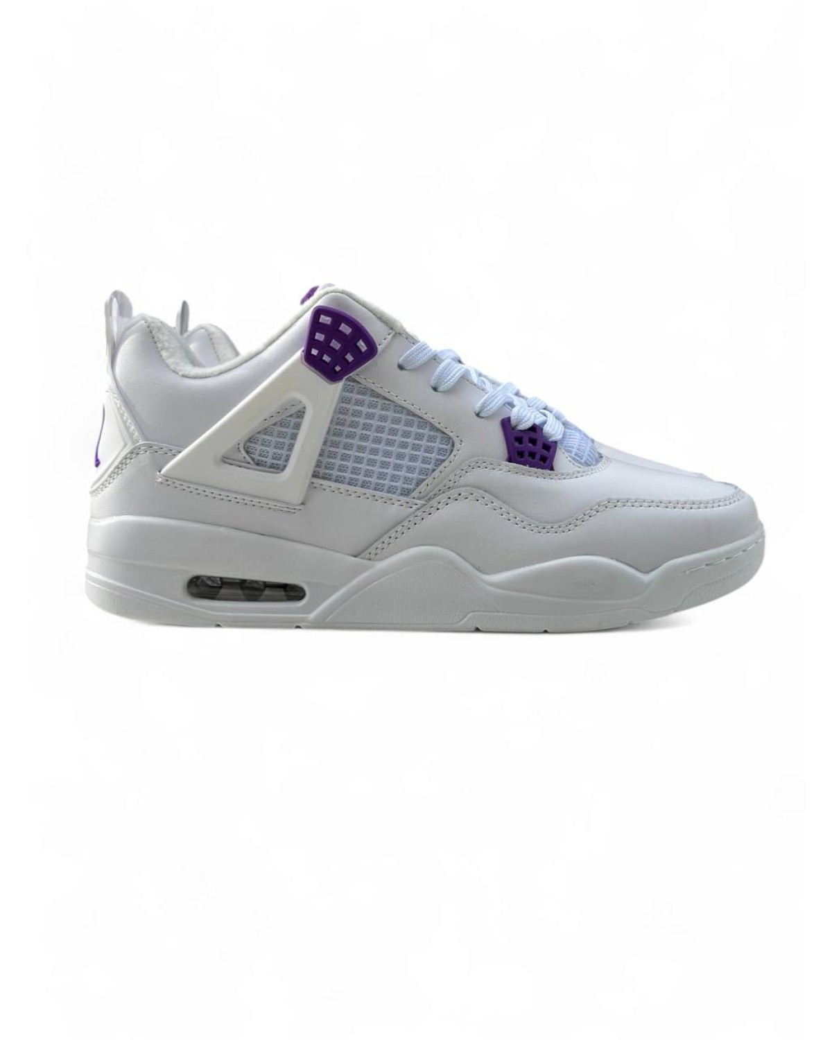 Nike Air Jordan 4 Retro White Violet Fleece